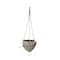 Hello Honey® 7.5" Ivory Hanging Stoneware Seashell Planter with Rope